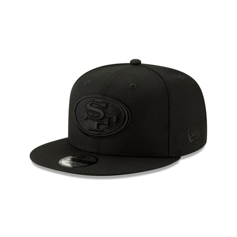 NFL San Francisco 49ers Basic Black On Black 9Fifty Snapback (PMF6164) - Black New Era Caps